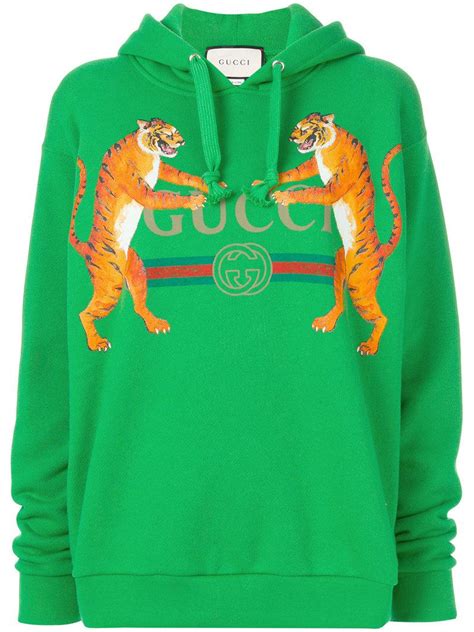 gucci tiger hoodie green|Gucci snake hoodie.